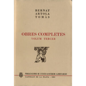 Obres completes: Volum tercer